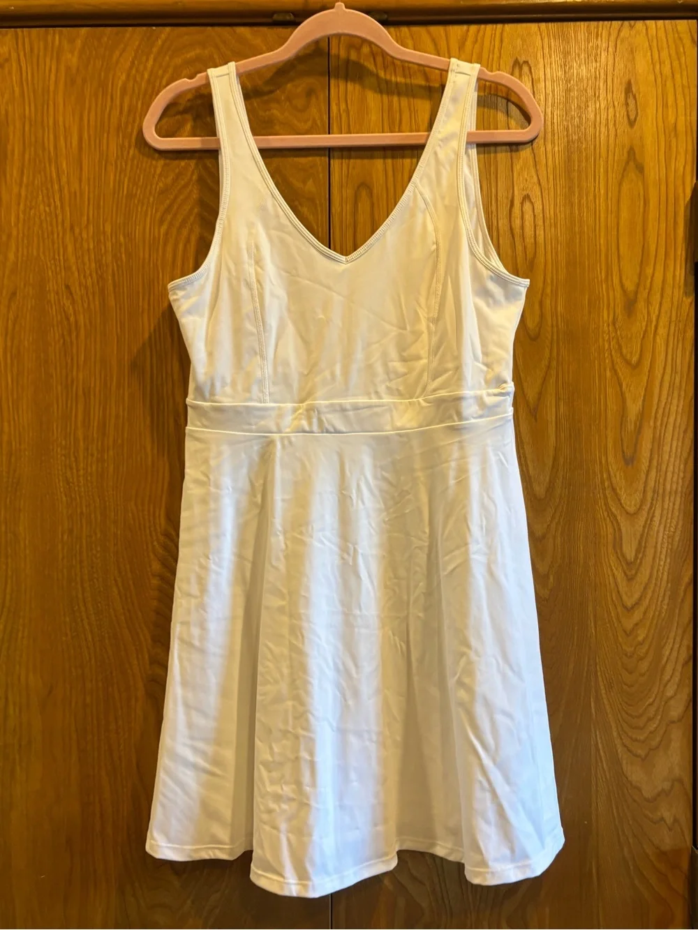 NWOT HALARA White V-Neck Fit & Flare Tennis Dress XL